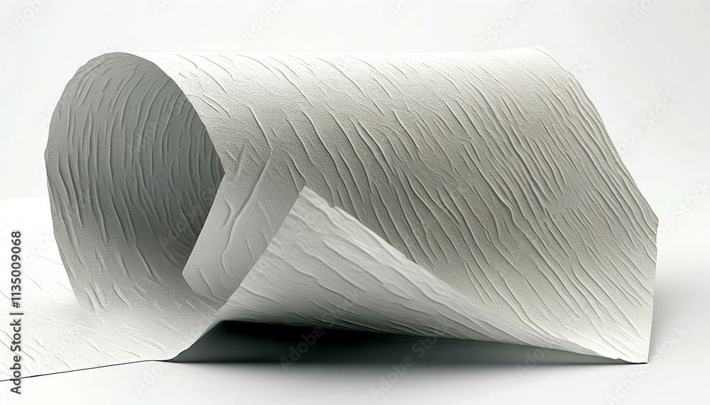 Poster textured white paper creating an elegant wave of design and artistry in craft