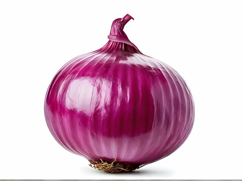 red onion isolated on white background