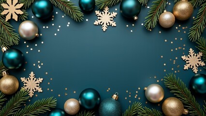 christmas background with christmas balls