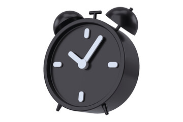 3D alarm clock illustration on the white background