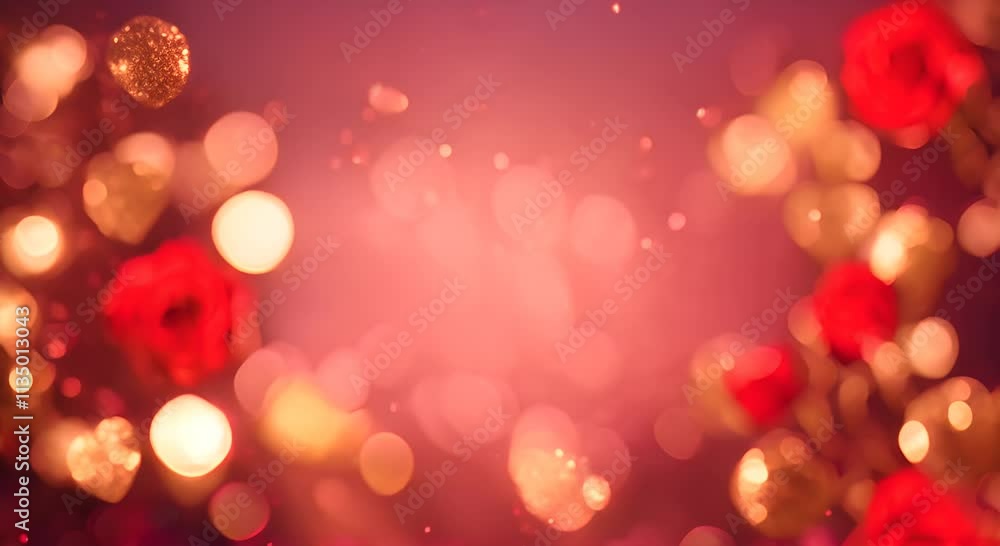 Aufkleber lights digital defocused festive ai sparkles gold image design background background abstract red va