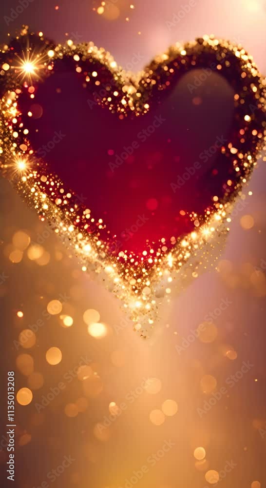 Aufkleber lights digital defocused festive ai sparkles gold image design background background abstract red va