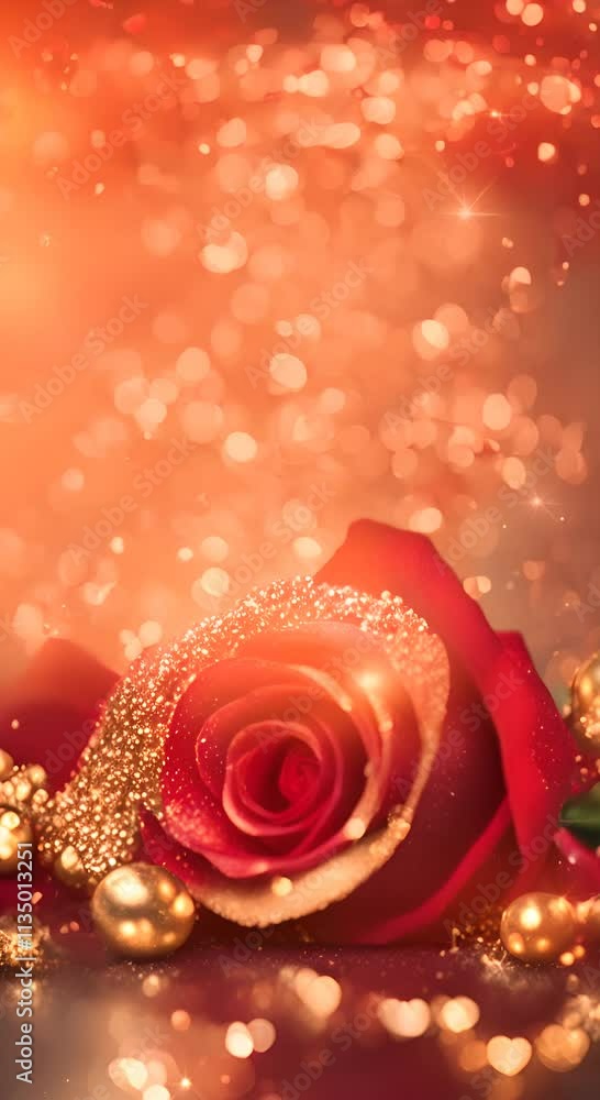 Aufkleber lights digital defocused festive ai sparkles gold image design background background abstract red va