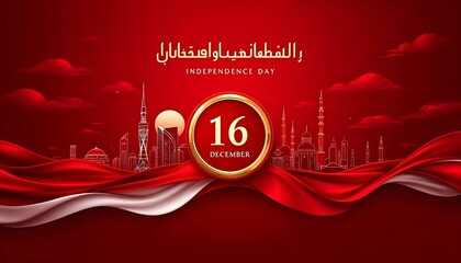 celebratory design for 'Bahrain National Day' and '16 December'