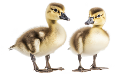 Cute Baby Ducks Standing Together