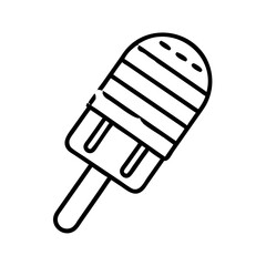 red white and blue popsicle icon, independence day line art, independence icon - simple black line art icon of red white and blue popsicle, for independence day celebrations. independence vector art.