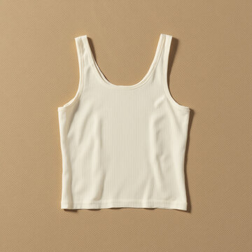 Mockup de regata camisa feminina na areia moda ver&atilde;o praia