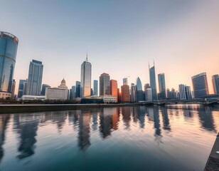 Fototapeta premium Sunrise winter snowy mountains landscape