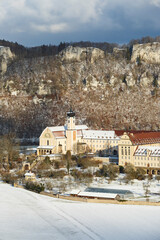 Obraz premium Erzabtei St. Martin zu Beuron im Oberen Donautal im Landkreis Sigmaringen (Schwäbische Alb)