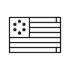 13 original colonies flag icon, independence day line art, independence icon - simple black line art icon of 13 original colonies flag, for independence day celebrations. independence vector art.