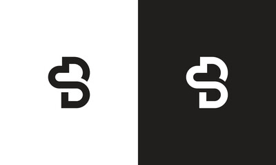 SB logo, monogram unique logo, black and white logo, premium elegant logo, letter SB Vector