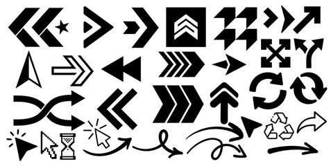 Arrow pointing direction vector icon decorative background