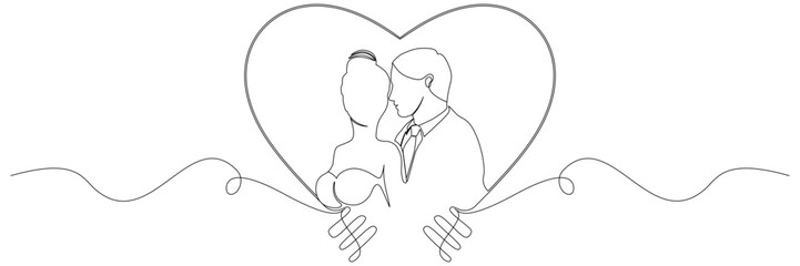 line art couples love illustration background for a valentine's day