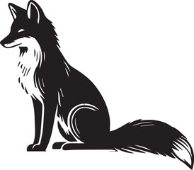 Fox  silhouette vector EPS 