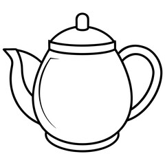 Tea pot on with white background