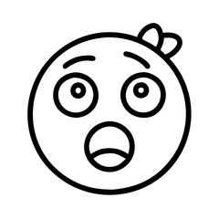mind blown icon, emoji day line art, emoji icon - simple black line art icon of mind blown, symbolizing emoji day topic celebrations. emoji vector art.