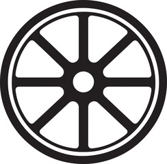 Obraz premium steering wheel silhouette vector icon illustration