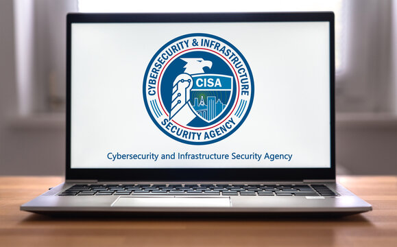 CISA - Cybersecurity and Infrastructure Security Agency displayed on laptop