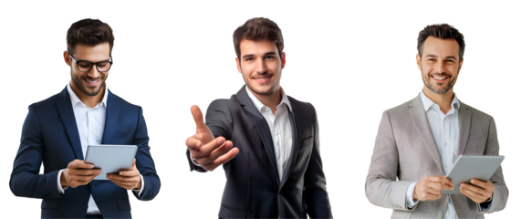 businessman  with tablet