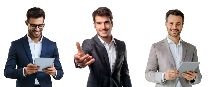 businessman  with tablet