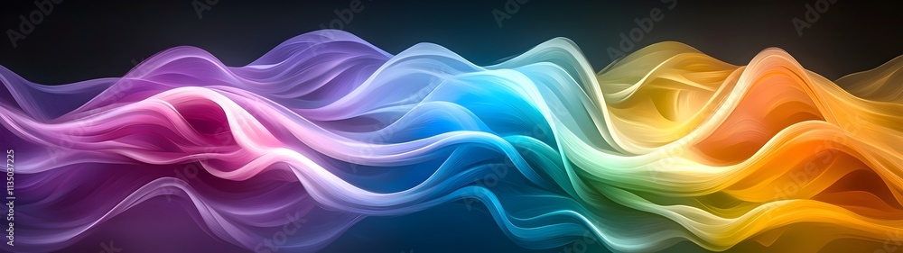 Aufkleber a vibrant wave of colorful, swirling abstract patterns showcasing a spectrum of hues from purple to 