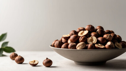 Fototapeta premium Hazelnuts, NutSnacks, HealthyNuts, NutImages 