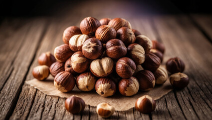 Obraz premium Hazelnuts, NutSnacks, HealthyNuts, NutImages 