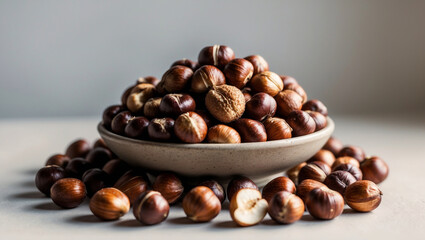 Fototapeta premium Hazelnuts, NutSnacks, HealthyNuts, NutImages 