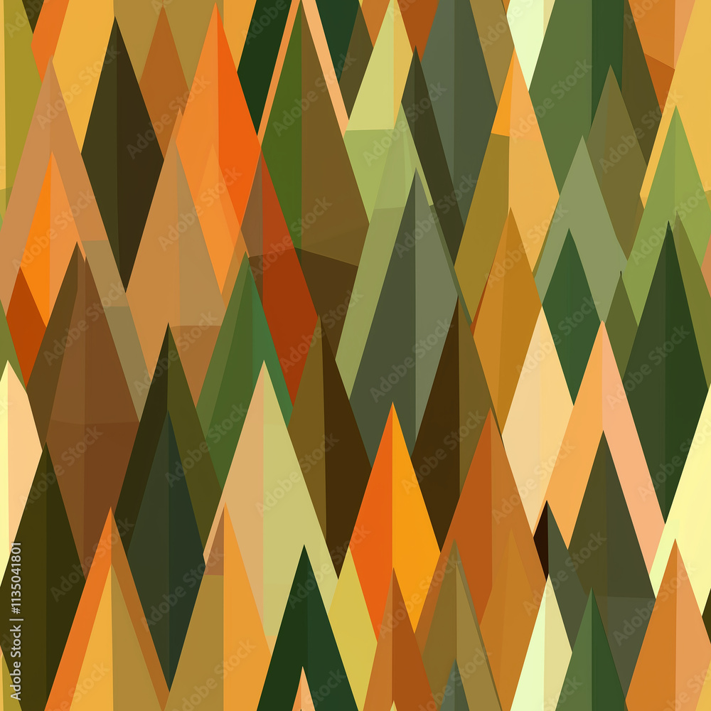 Poster vibrant seamless pattern design featuring geometric shapes abstract art digital creation colorful en