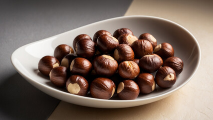 Fototapeta premium Hazelnuts, NutSnacks, HealthyNuts, NutImages 