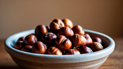 Obraz premium Discover hazelnut images for snacks, baking, and creative food designs. Perfect for healthy recipes and nut-based projects.