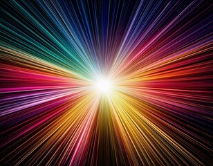 Obraz premium Beautiful Light Radiance Burst on Clear Background