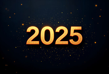 Happy New Year 2025 Typography Text Effect