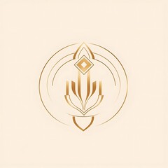 Golden Geometric Emblem 