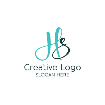 Creative Monogram Logo Design HS Initials