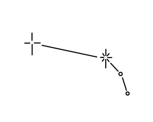 Vector isolated aries stars constellation zodiac stars map tattoo colorless black and white contour line easy drawing © MariMuz