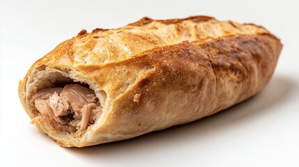  Bifana showing juicy pork filling and crusty bread.