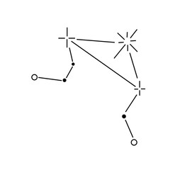 Vector isolated libra stars constellation zodiac stars map tattoo colorless black and white contour line easy drawing