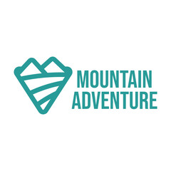 mountain adventure flat minimalist logo design