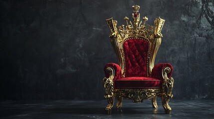 Ornate Throne of a Sovereign Ruler Showcasing Leadership and Authority