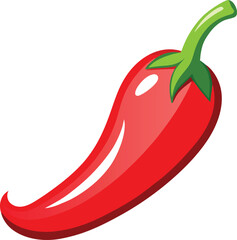 Red chili vector illustration on  white background
