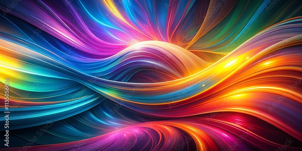 Aufkleber mesmerizing abstract background with long exposure effects, blending colors and light trails for a d