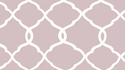 Fototapeta premium Elegant White Lattice Pattern on Dusty Rose Background