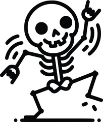 Skeleton Funny Dance Svg, Halloween Svg