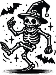 Skeleton Funny Dance Svg, Halloween Svg