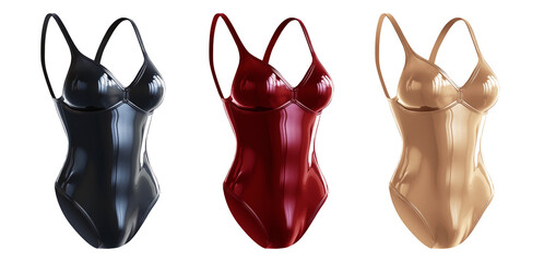 latex swimsuit set isolated on white transparent isolated background png