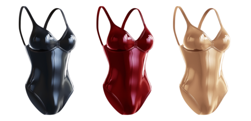latex swimsuit set isolated on white transparent isolated background png