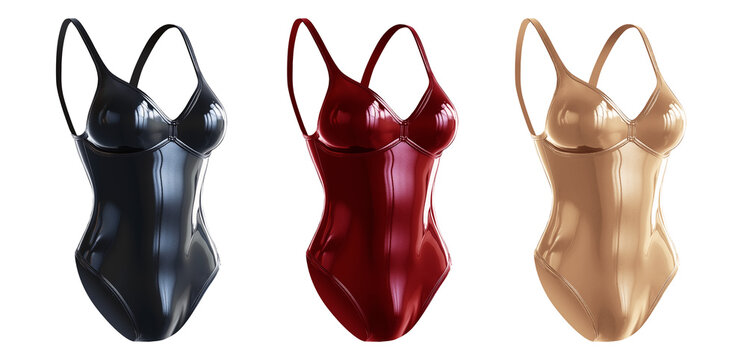 latex swimsuit set isolated on white transparent isolated background png