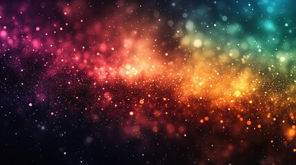 Fototapeta premium Colorful Bokeh Lights Background, Glitter Sparkles