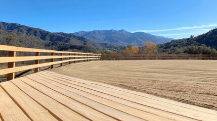 Naklejka premium Celebrating National Pig Day at a Picturesque Farm Surrounded by Mountains